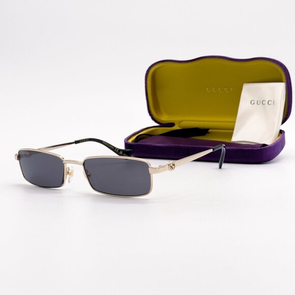 NEW GUCCI SUNGLASSES GG1600S 001 GOLD/GRAY WOMEN EYEWEAR GUCCI main image 5